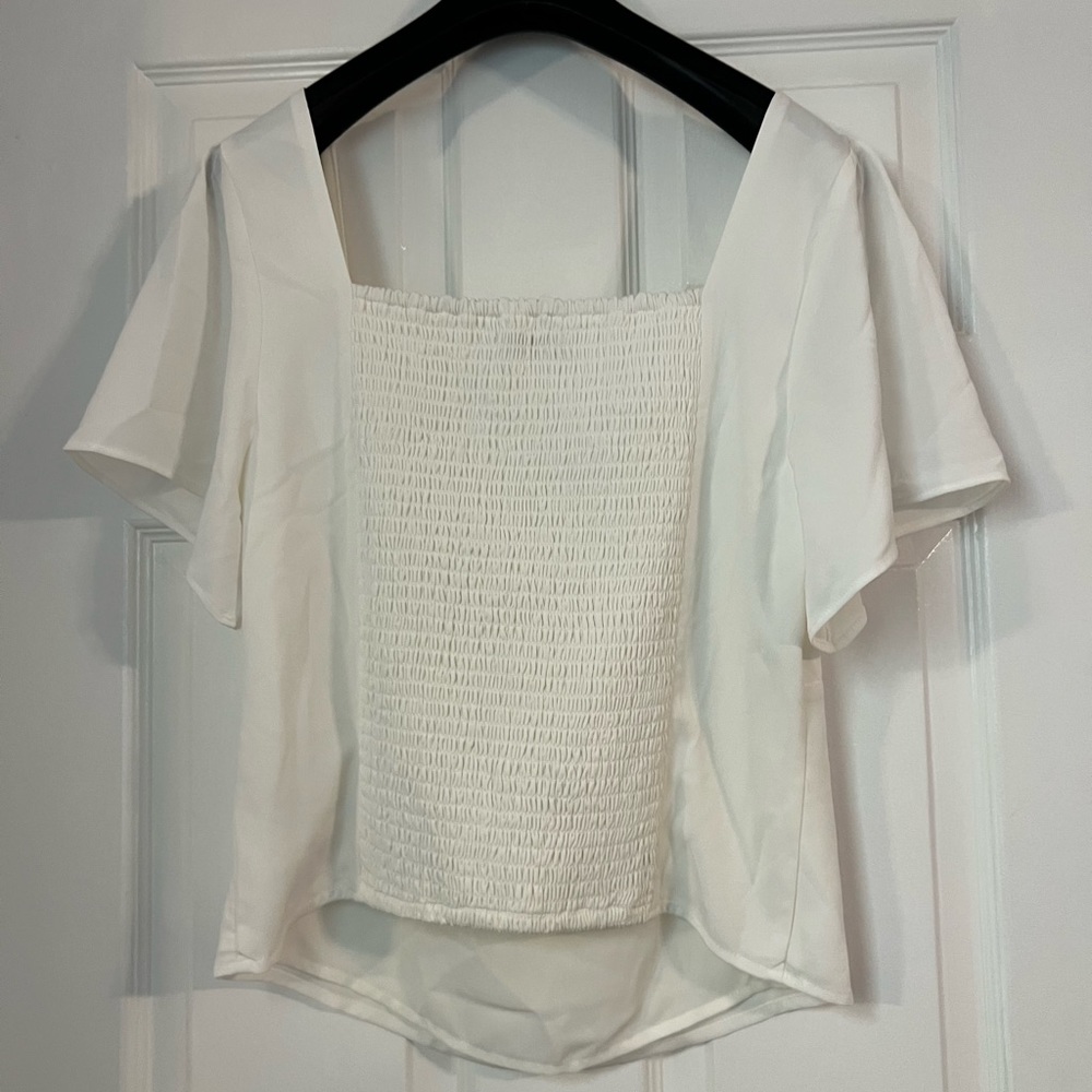 Abercrombie & Fitch Twist Front Flutter Sleeve Bl… - image 2